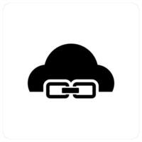 Link Cloud and database icon concept vector