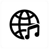 Global Music and symbol icon concept vector
