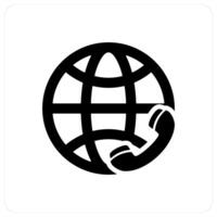 International Call and center icon cocnept vector