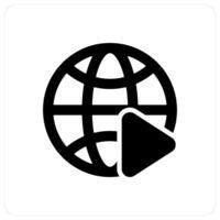 Global and play icon concept vector