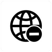 Remove Globe and globe icon concept vector