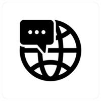 Global Message and globe icon concept vector