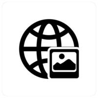 Global Image and image icon concept vector