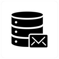 Server Message and database iocn concept vector