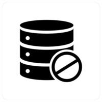 Server Prohibited and server icon concept vector