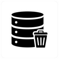 Trash Server and remove icon concept vector