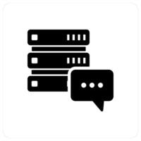Server Message and database iocn concept vector