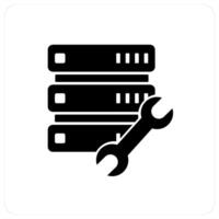 Server Maintenance and server iocn concept vector