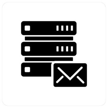 Server Message and database iocn concept vector