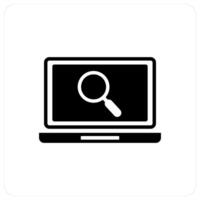 Laptop Search and search icon concept vector