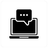 Online Conversation and chatting icon concept vector