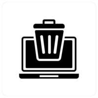 Remove Laptop and delete icon concept vector