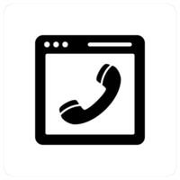 Online Call and call icon concept vector