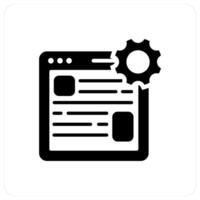 Webpage Settings and gear icon concept vector