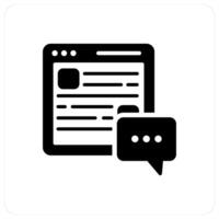 Webpage Reviews and review iocn concept vector