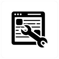Webpage Maintenance and setting icon concept vector