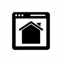 Home Page and home page icon concept vector