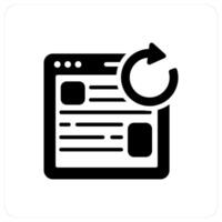 Update Webpage and update icon concept vector