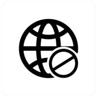 Global Prohibited and forbidden icon concept vector