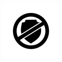 Shield Prohibited and shield icon concept vector