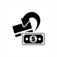 Cashback and return icon concept vector