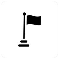 Flag and destination icon concept vector