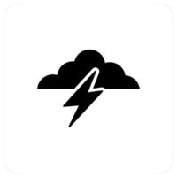 Cloud Lighting and thunder icon concept vector