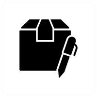 Edit Order and package icon concept vector