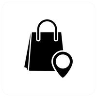 Store Location and pin icon concept vector