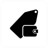 Wallet Tag and label icon concept vector