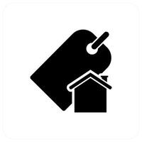 Home Tag and label icon concept vector