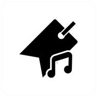 Music Tag and label icon concept vector