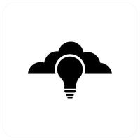Cloud Idea and idea icon concept vector
