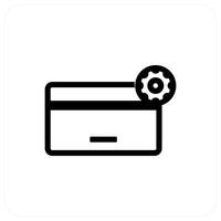 Card Settings and configuration icon concept vector