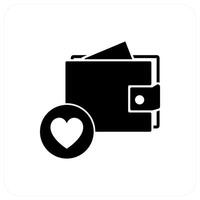 Favorite Wallet and wallet icon concept vector