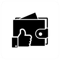 Like Wallet and wallet icon concept vector