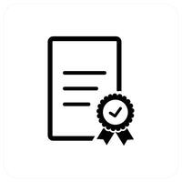 Certificate and document icon concept vector