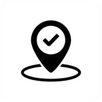 Add Location and pin icon concept vector