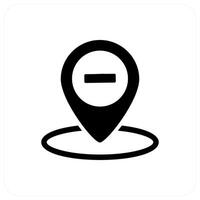 Remove Location and pin icon concept vector