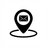 Message Location and pin icon concept vector