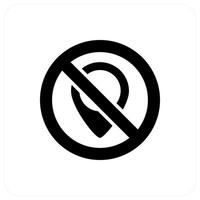 Location Prohibited and pointer icon concept vector