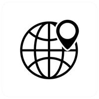 Global Location and pin icon concept vector