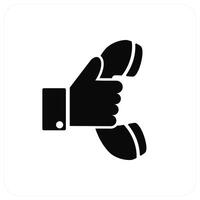 Phone Receiver and call icon concept vector