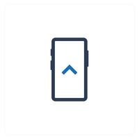 Swipe up and swipe icon concept vector
