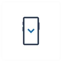 Swipe down and swipe icon concept vector