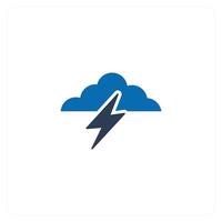 Cloud Lighting and thunder icon concept vector