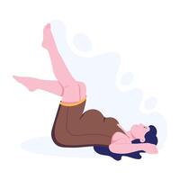Prenatal exercise illustration in flat style vector