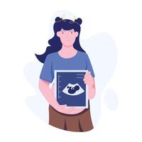 Maternity report illustration in flat style vector