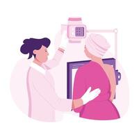 Mammography illustration designed in flat style vector