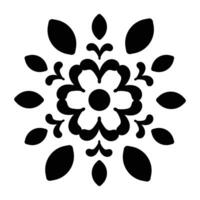 A solid style icon of flourish design vector